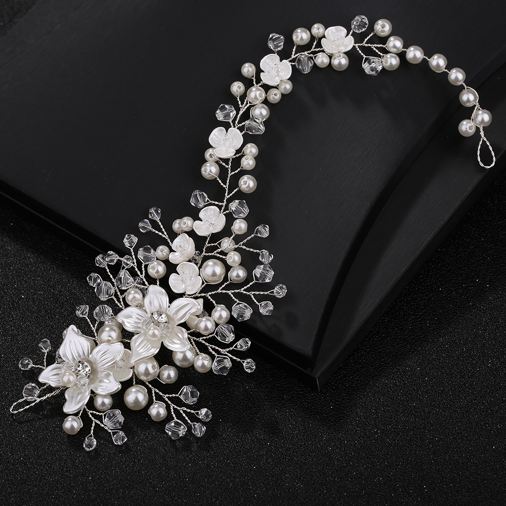 KMVEXO Ceramic Flowers Wedding Headbands for Bride Crystal Pearls Women Hairpins Bridal Headpiece Hair Jewelry Accessories 2019 KMVEXO Ceramic Flowers Wedding Headbands for Bride Crystal Pearls Women Hairpins Bridal Headpiece Hair Jewelry Accessories 2019