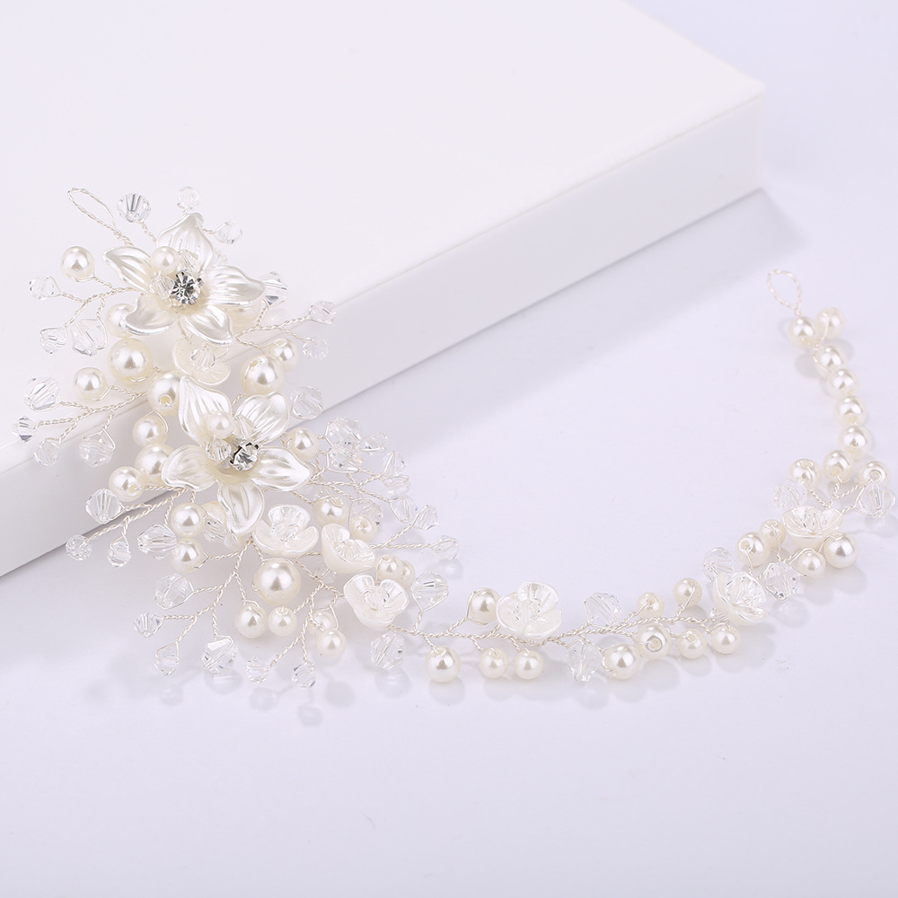 KMVEXO Ceramic Flowers Wedding Headbands for Bride Crystal Pearls Women Hairpins Bridal Headpiece Hair Jewelry Accessories 2019 KMVEXO Ceramic Flowers Wedding Headbands for Bride Crystal Pearls Women Hairpins Bridal Headpiece Hair Jewelry Accessories 2019