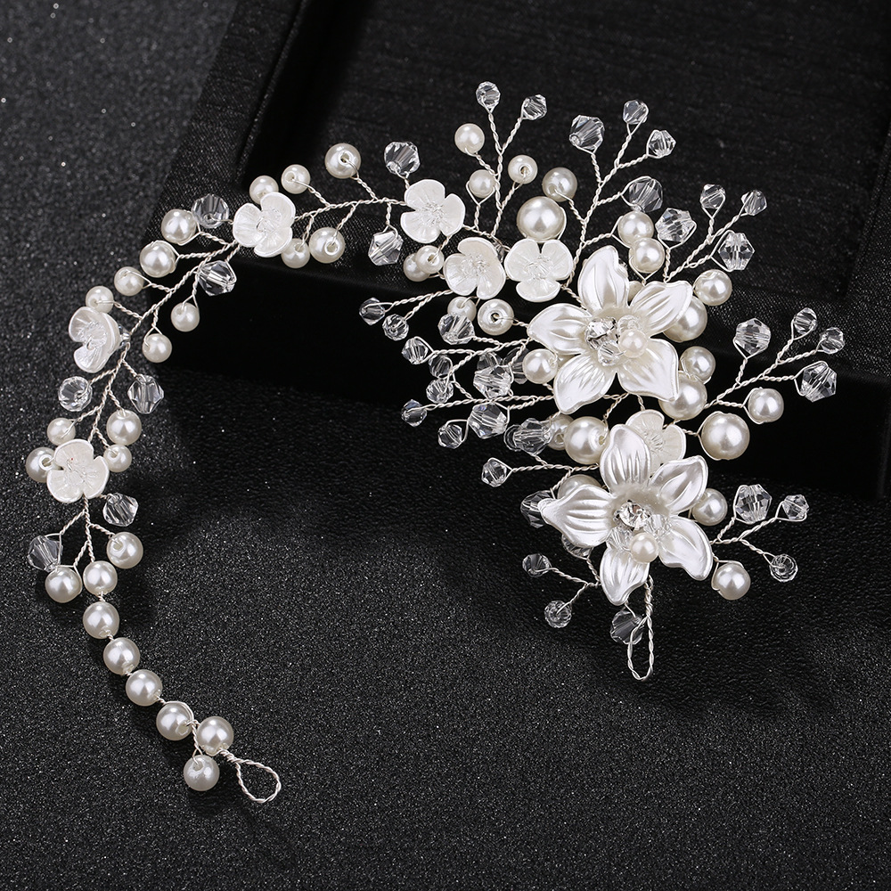 KMVEXO Ceramic Flowers Wedding Headbands for Bride Crystal Pearls Women Hairpins Bridal Headpiece Hair Jewelry Accessories 2019 KMVEXO Ceramic Flowers Wedding Headbands for Bride Crystal Pearls Women Hairpins Bridal Headpiece Hair Jewelry Accessories 2019