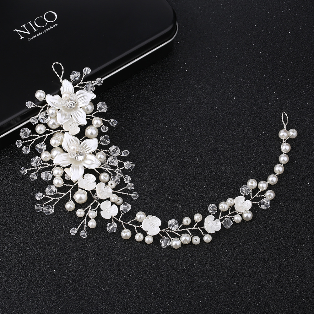 KMVEXO Ceramic Flowers Wedding Headbands for Bride Crystal Pearls Women Hairpins Bridal Headpiece Hair Jewelry Accessories 2019 KMVEXO Ceramic Flowers Wedding Headbands for Bride Crystal Pearls Women Hairpins Bridal Headpiece Hair Jewelry Accessories 2019