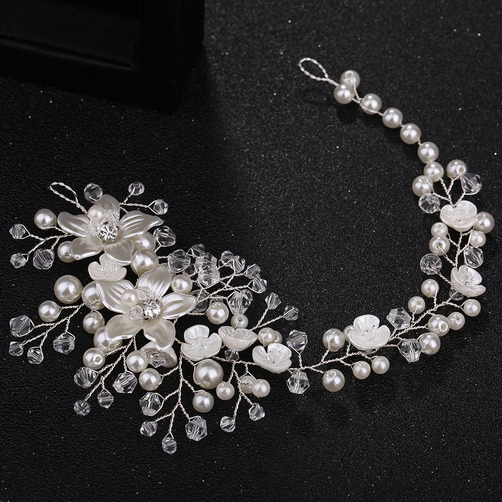 KMVEXO Ceramic Flowers Wedding Headbands for Bride Crystal Pearls Women Hairpins Bridal Headpiece Hair Jewelry Accessories 2019 KMVEXO Ceramic Flowers Wedding Headbands for Bride Crystal Pearls Women Hairpins Bridal Headpiece Hair Jewelry Accessories 2019