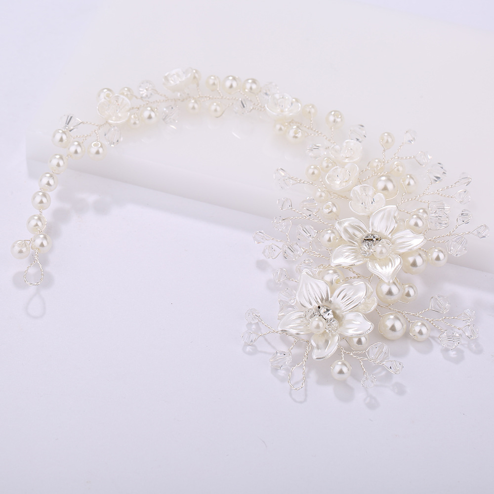 KMVEXO Ceramic Flowers Wedding Headbands for Bride Crystal Pearls Women Hairpins Bridal Headpiece Hair Jewelry Accessories 2019 KMVEXO Ceramic Flowers Wedding Headbands for Bride Crystal Pearls Women Hairpins Bridal Headpiece Hair Jewelry Accessories 2019
