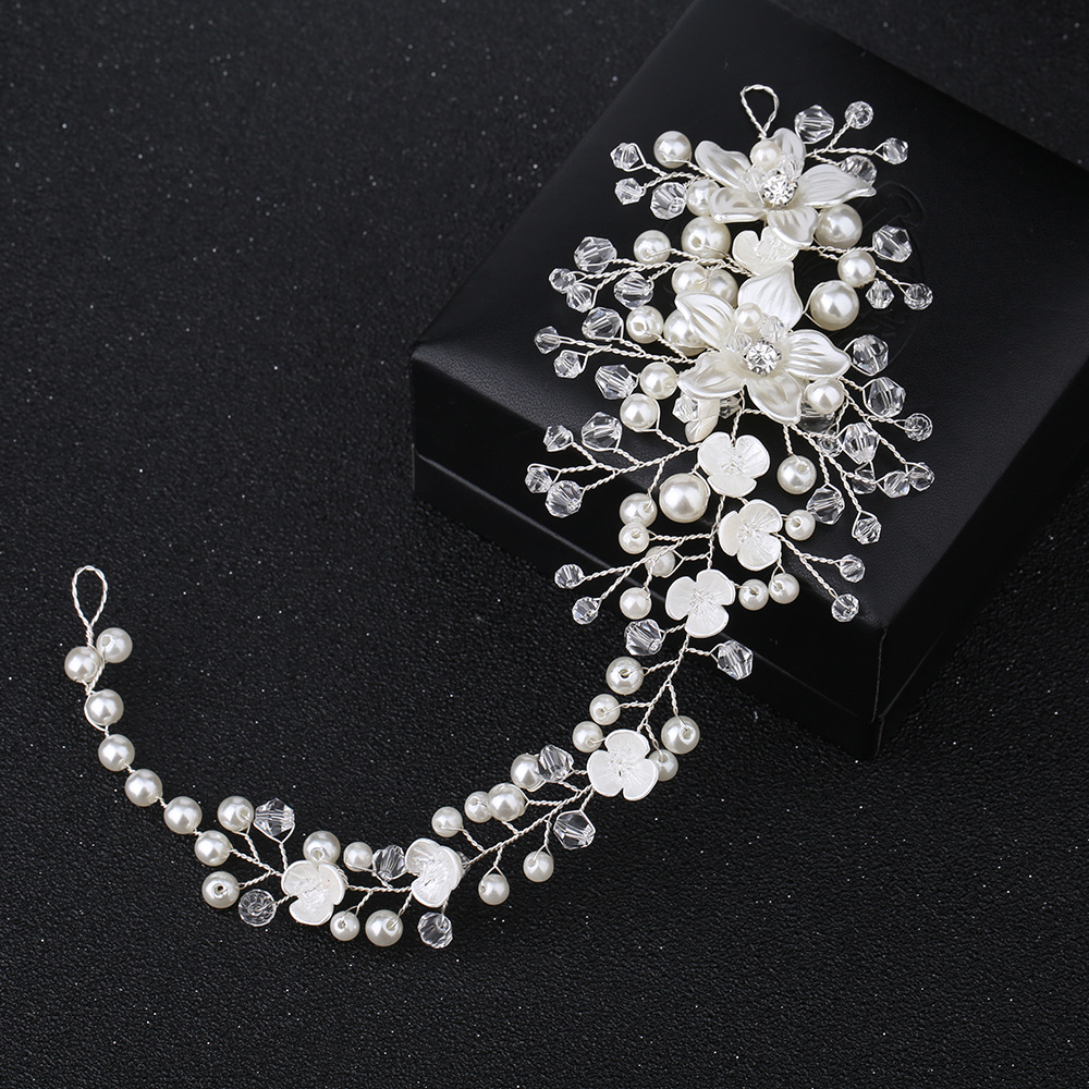 KMVEXO Ceramic Flowers Wedding Headbands for Bride Crystal Pearls Women Hairpins Bridal Headpiece Hair Jewelry Accessories 2019 KMVEXO Ceramic Flowers Wedding Headbands for Bride Crystal Pearls Women Hairpins Bridal Headpiece Hair Jewelry Accessories 2019